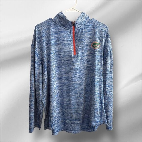 Blue Quarter-Zip Pullover with Logo FLORIDA GATORS UF 🐊 🍊 - Picture 1 of 5